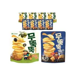 오리온 무뚝뚝감자칩 올리브앤솔트 52g, 5개+무뚝뚝감자칩 통후추 소금맛 60g, 5개