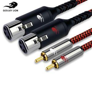 RCA 케이블듀얼 XLR 암-2 RCA 수 오디오 케이블(앰프용) 믹서 콘솔 CD DVD 홈 HiFi 스테레오 스피커 시스템