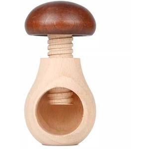 원목호두까기 견과류 까는 기계 도구 버섯모양 호두망치 호두까기 원목 부수기