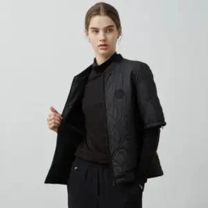 VVCKA4W9281 자수퀼팅반팔경량패딩점퍼