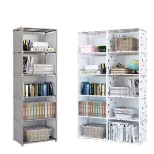 간이 책장 조립식 옷장 다용도 보관함 5칸 8칸 10칸거실 도수납장 수납함 이책장 도실정리 옷함 가구