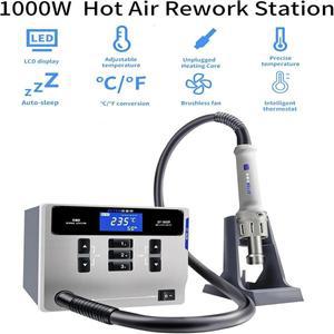 ATTEN ST-862D 1000W 스마트  에어 건 납땜 스테이션(핀셋 포함) 내열성 매트(전화 PCB 칩 수리용)