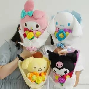 산리오 인형 꽃다발 8종 시나모롤 쿠로미 폼폼푸린