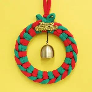 정인아트 양말목(도어벨) 리스 만들기 1인set (LED 옵션 선택)