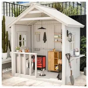 북유럽 원목 오두막 정자 원두막 조립식 방부목 야외 카페 펜션 정원 포토존 크리스마스