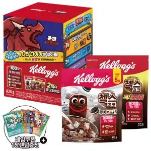 켈로그 X 운빨존많겜 콜라보 번들팩 (첵스 쿠키앤크림420g + 매직팝핑볼400g + 한정판카드)
