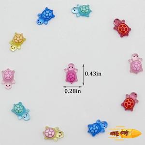 100개 야광 레진 거북이 피규어 |   요정 정원 미니어처 풍경 인형의 집 장식 공예품을 위한 귀여운 미니어