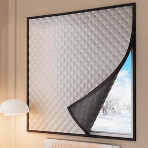 겨울 따뜻함과 방풍용 커튼 완전 밀봉 창 단열 필름 도어 방한