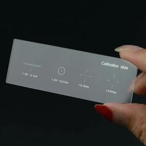 0.01mm 현미경 스테이지 마이크로미터 유리 교정 슬라이드 4 스케일 Freeship Microscopio Laboratorio Too