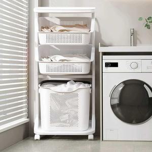 이동식 빨래통 기숙사 세탁물 바퀴형 운반 틈새 다용도