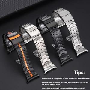 럭셔리 티타늄 메탈 스트랩, 삼성 갤럭시 워치 7 울트라 스마트워치 시계 체인, 47mm 다이얼, 갭 없음, 퀵
