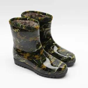 남성 방한 단장화 겨울 방한화 털 신 신발 부츠 낚시 장화 주방화 방수