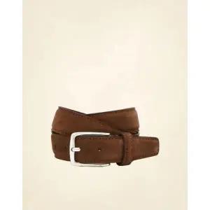[마에스트로] 브라운 단색 소가죽 벨트 MABE3F803W2