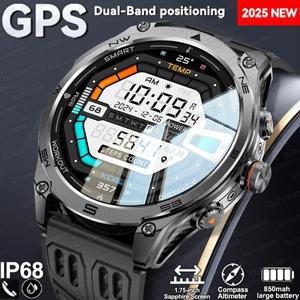 새로운 밀리터리 티렉스 3 울트라 GPS 스마트 워치 듀얼 밴드 위성 1.75인치 나침반 손전등 심박수 스포츠