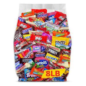 모듬 할로윈 초콜릿 캔디 버라이어티 팩 - 8파운드 벌크 개별 포장 트릭 또는 간식용 캔디, 파티 취향, 구디 백 및 피냐타 모음