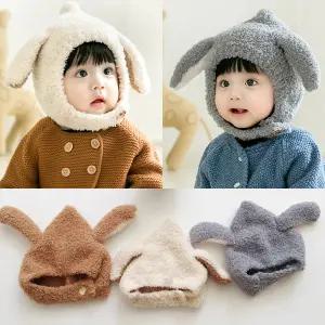 솜털토끼 아기 바라클라바 / 유아 겨울 모자 털모자