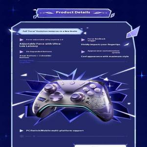 원신 임팩트 스키르크 APEX5 엘리트 리미티드 게임패드 무선 게임 컨트롤러 포스 피드백 블루투스 게임 컨