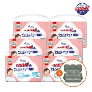 군 기저귀 플러스 소프트터치 팬티 점보형 XXL) 28P x 6팩  +물티슈 10팩)