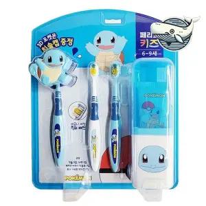 아동용 포켓몬 꼬부기 양치세트 페리오 키즈 어린이치솔 천연치약