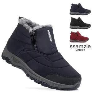 쌈지 남녀공용 겨울 방한화 털 안감 부츠 패딩화 따뜻한 미끄럼방지 방수 기모 슬립온