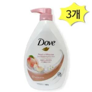 도브 화이트피치 리밸런싱 바디워시 대용량 천ml x 3개 복숭아향 저자극