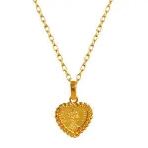 24K 시그니처 하트 여왕 코인 목걸이 3.75g