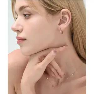 14K 컷팅 샤인 링 귀걸이