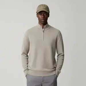 [프랑코페라로] 기모본딩 반집업 니트 베이지 (OM0FTSE40253)