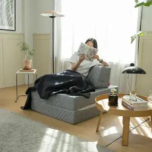 뜨란채 1인용 생활방수 2단 접이식 소파베드 매트리스