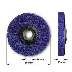 (하이테크상사)CNS 디스크 녹제거 연마 그라인더날 클린디스크 연마 수세미100mm(4인치)