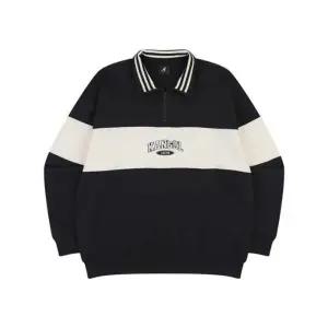 [캉골]긴팔티 CQK KQFC-RT17580BK 칼리지 하프 집업 스웨트셔츠 1758 블랙