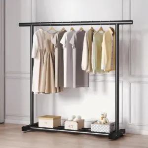 행거 튼튼한 옷걸이 1단 2단 120cm 철제 스탠드