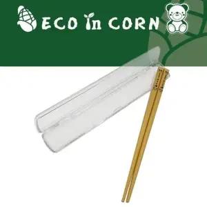 옥수수 환경식기 젓가락 1벌 투명케이스 세트_23434933