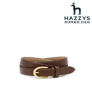 [헤지스ACC] HJBE6E406W3 브라운 골드버클 소가죽 여성 벨트 24mm