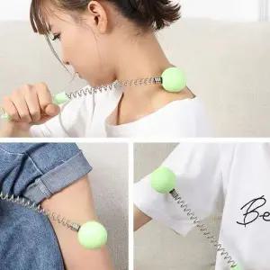 [셀러에이드]스프링 공마사지 스틱 어깨 뒷목 마사지