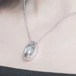 모이사나이트목걸이 다이야1캐럿 925 DS2501 타원형