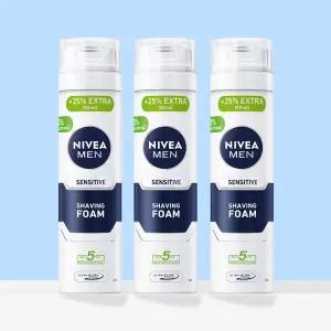 [니베아]니베아 맨 센서티브 쉐이빙 폼 면도크림 250ml 3개