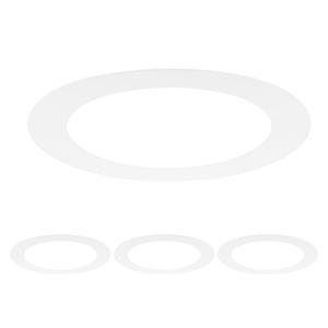 6인치 함몰 조명용 M미터XITY 4팩 구프 링, 6.3인치 ID 8.7인치 OD 내구성 플라스틱 트림 링 플러시 마운트 화이트 캔 천장용 커버 조명 다운라이트