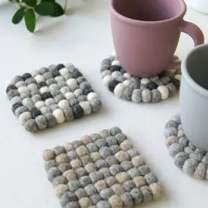 핸드메이드로 만드는 파스텔 펠트 컵받침