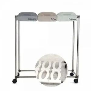 이동식 분리수거함 재활용 원터치뚜껑 3단_23441451