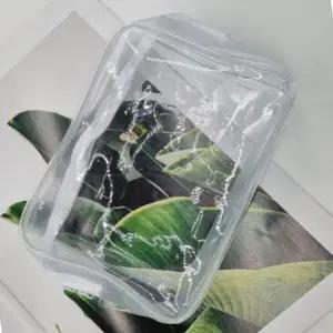 세면도구이너백 PVC 투명 방수 파우치 중형 화이트