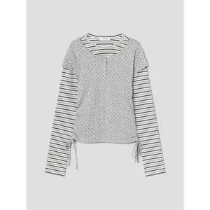 [에잇세컨즈] 도트 레이어드 저지탑  그레이 (125X41MQE3)