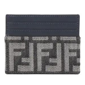 바게트 가죽 트림 패브릭 카드지갑 8M0445AUT4 F1UJ5