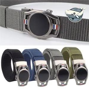 남성 캐주얼 바지 자동버클 벨트 고급스러운