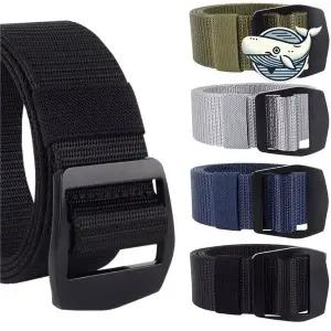 모던 블랙 메탈 벨트 남자 캐주얼 허리띠 밀리터리벨트