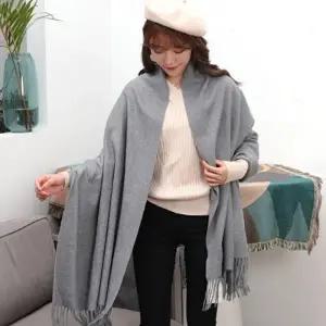 롱 머플러 간절기 숄 스카프 넥 워머 여성 사각 울 목도리