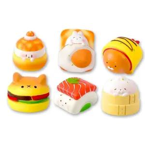 빵떡스퀴시 랜덤 말랑 빵떡 냠냠 스퀴시(6개)