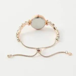 [골드스마일]슬라이드 버클 여성 메탈 손목시계 그린