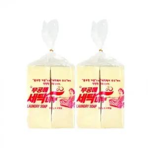 무공해 세탁비누(350gx4p)-2개 재활용비누 빨래비누 세탁비누 표백비누