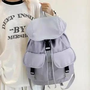 [다잇템] 여자 버클 신입생 드로우코드 멀티포켓 클래식 사이드지퍼 백팩